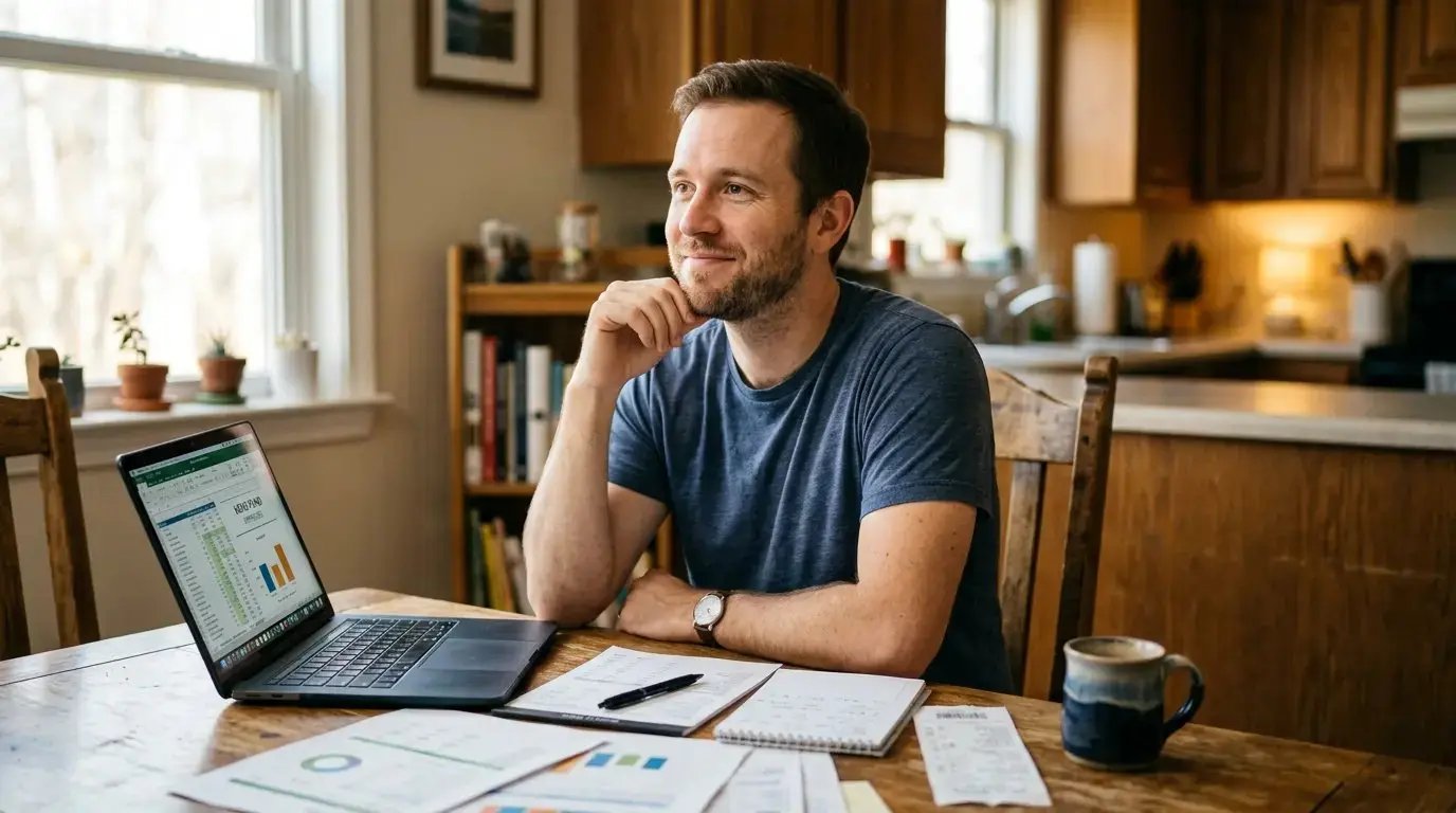 Jeff working on finances